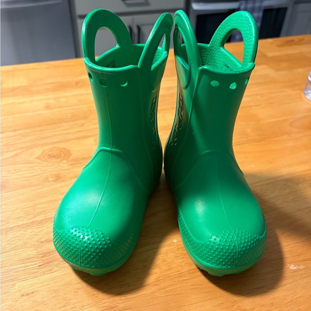 Crocs Toddler Green Rain Boot